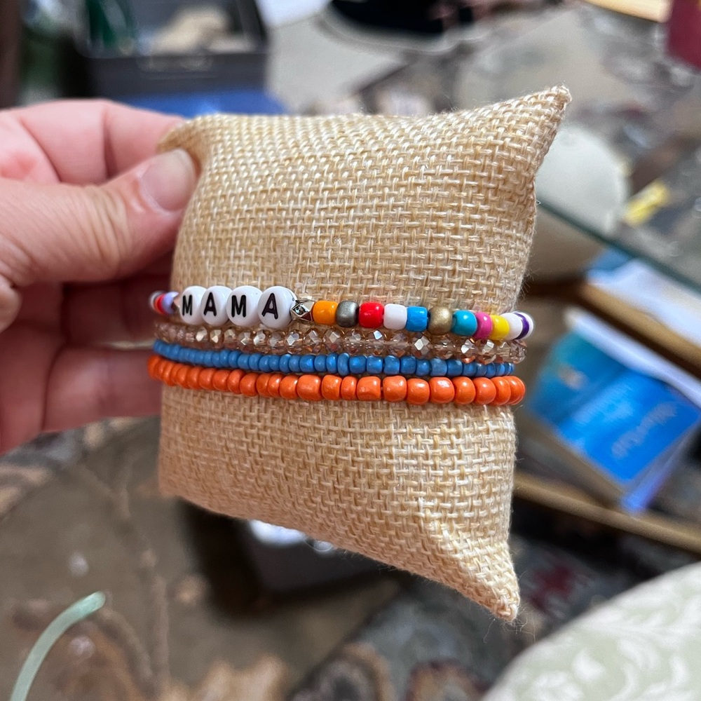 💙 🧡 bracelet stack for mama - Picture 2 of 3